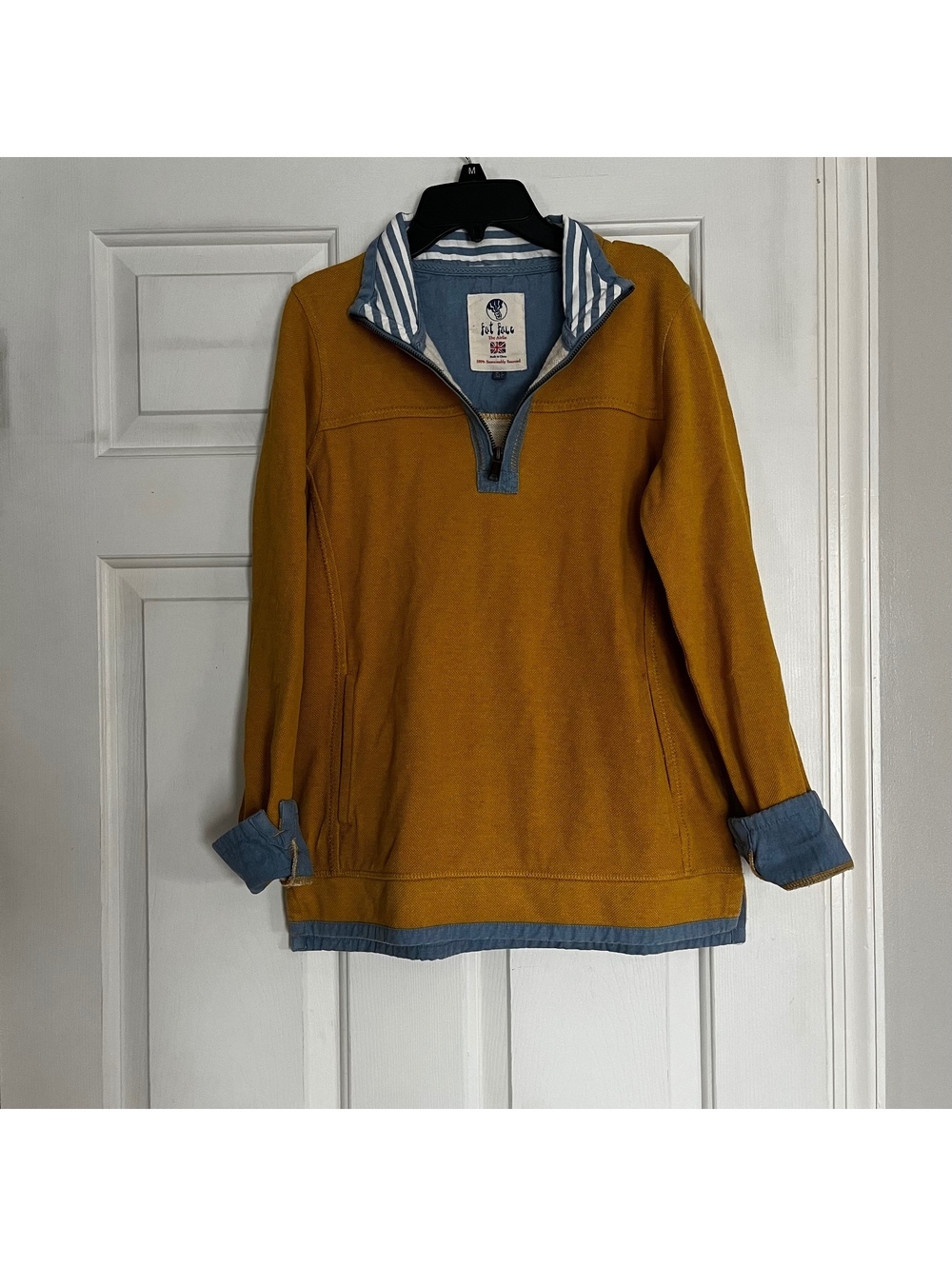 Fat Face The Airlie Yellow Cotton Pullover Sweatshirt UK 8 / USA 4